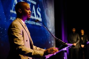 Award 5b - George The Poet on stage