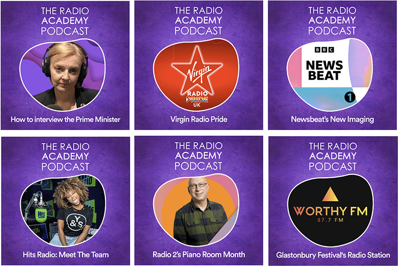 A selection of Radio Academy Podcast covers