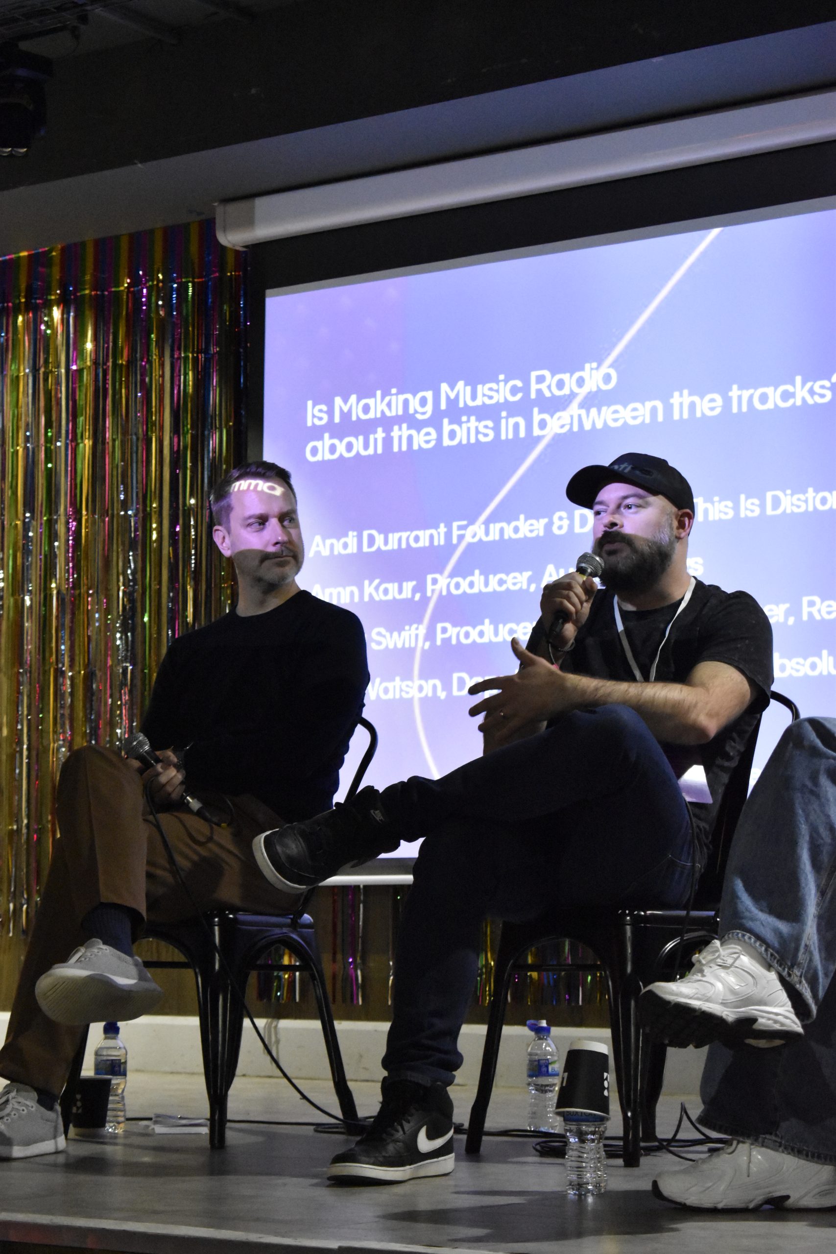 Andi Durrant (Founder/Director of Distorted) and Rob Watson (Dep Content Director of Absolute Radio)