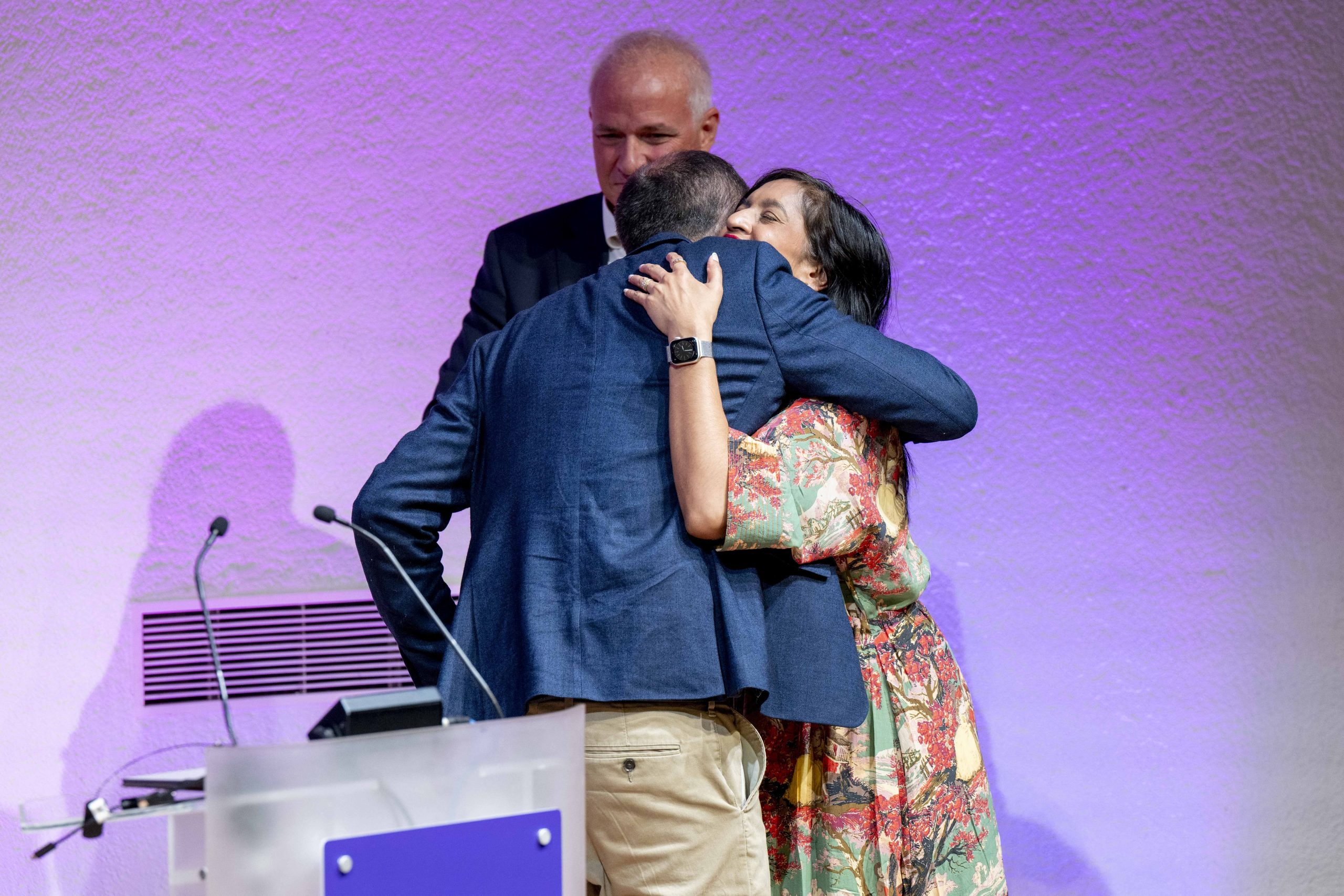 Liam Fisher being presented with his Fellowship